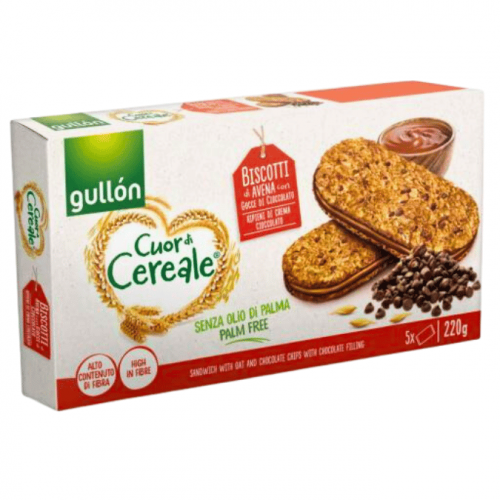 بسكويت ساندويتش الحبوب الكاملة برقائق الشوكولاته و...