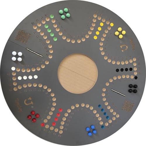 لعبة جاكارو وجهين 6 و 4 لاعبين لون رصاصي