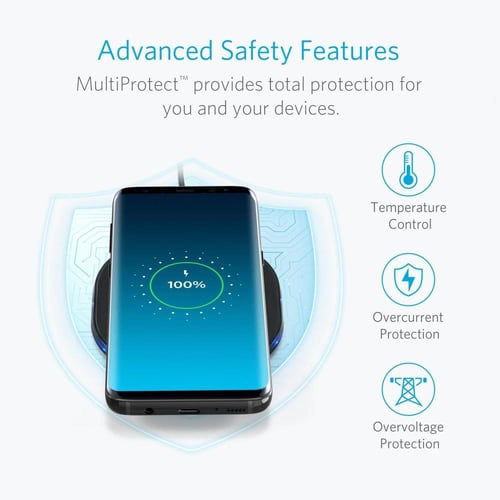 منصة الشحن اللاسلكية بتقنية الشحن الذكي من أنكر