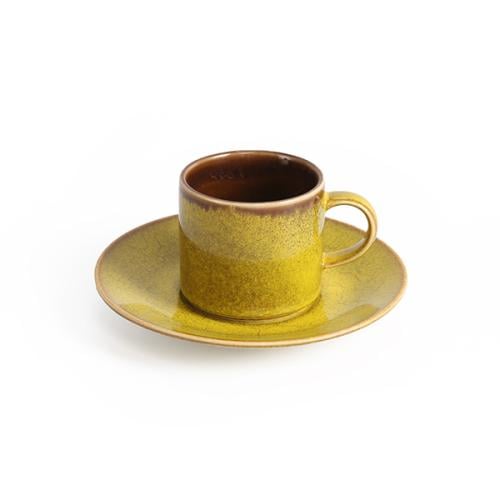 كوب قهوة سيراميك (صلصال أصفر )بسعة 140 مل من باريس...