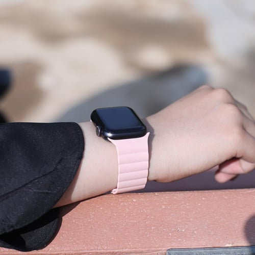 سوار ساعة ابل مغناطيس وردي مقاس 38/40 من نيتزي