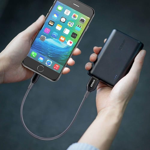 كيبل ايفون مقاوم للقطع بطول 30 سم من أنكر