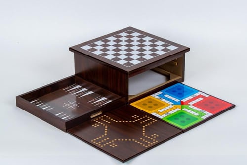 صندوق الألعاب الخشبي 10 في 1 من توي جوي