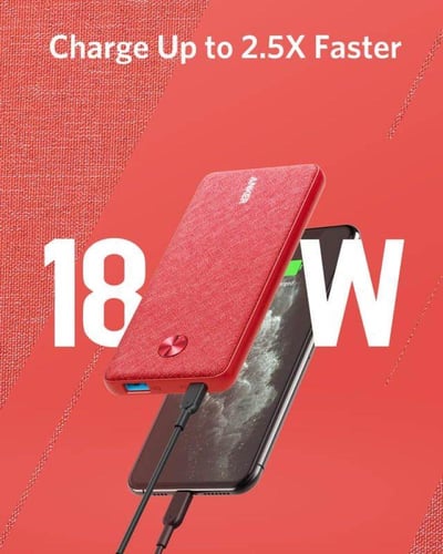 شاحن متنقل باوركور الإصدار الثالث أحمر بقوة 10000...