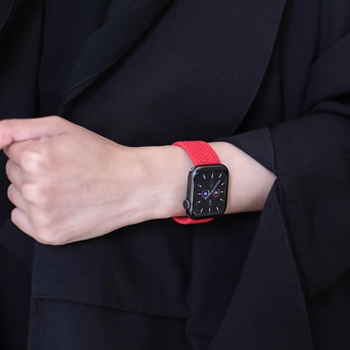 سوار ساعة ابل قماش (أحمر) مقاس 38/40 من نيتزي