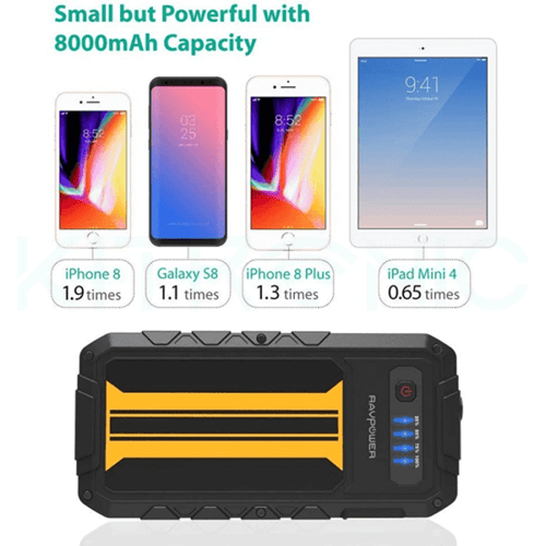 جهاز تشغيل السيارة بقوة 8000 ملي أمبير من راف باور