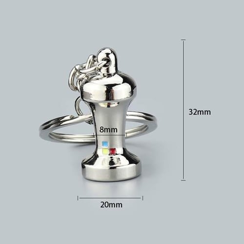 ميدالية مفاتيح قهوة تامبر باللون الفضي من باريستار