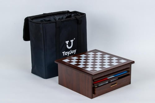 صندوق الألعاب الخشبي 10 في 1 من توي جوي