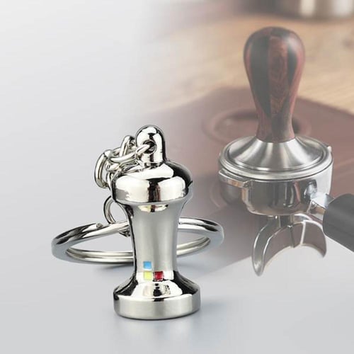 ميدالية مفاتيح قهوة تامبر باللون الفضي من باريستار