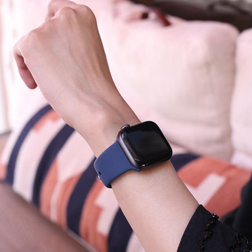 سوار ساعة ابل سيلكون كحلي مقاس 38/40 من نيتزي