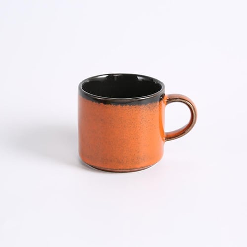 كوب قهوة سيراميك (صلصال برتقالي )بسعة 140 مل من با...