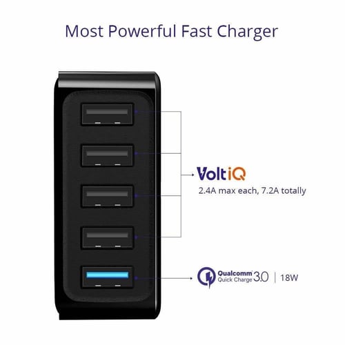 منصة شحن منزلية 5 منافذ من ترونسمارت