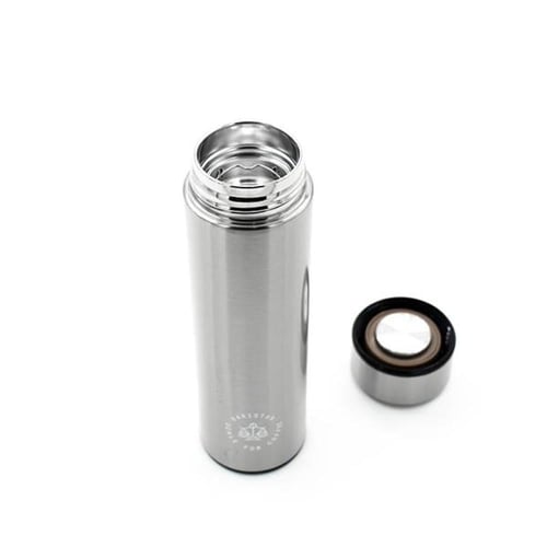 مق ذكي حافظ للحرارة والبرودة فضي بسعة 450 مل من با...