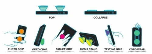 مسكة للجوال أسود من بوب سوكيت