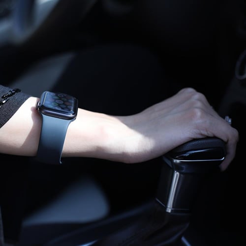 سوار ساعة ابل سيلكون اسود مقاس 38/40 من نيتزي