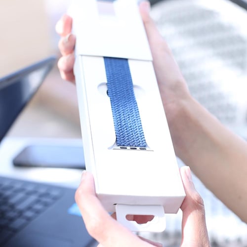 سوار ساعة ابل قماش (أزرق) مقاس 42/44 من نيتزي