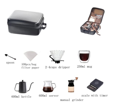 شنطة متكاملة للقهوة المختصة V60 + هدية مجانية (ترم...