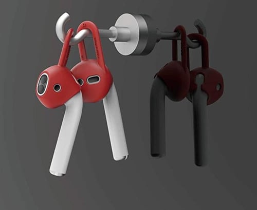 قطعة لتثبيت سماعة أبل اللاسلكية بلون أحمر من ايلاق...