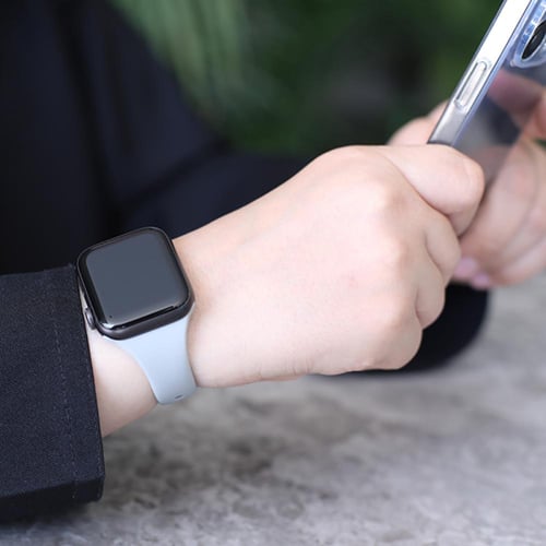 سوار ساعة ابل سيلكون رصاصي مقاس 38/40 من نيتزي