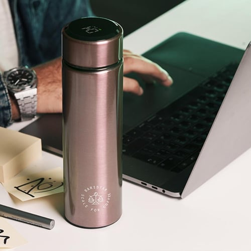 مق ذكي حافظ للحرارة والبرودة روز قولد بسعة 450 مل...