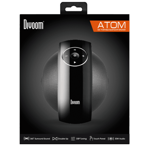 سبيكر بلوتوث اتوم باللون الأسود من ديفوم