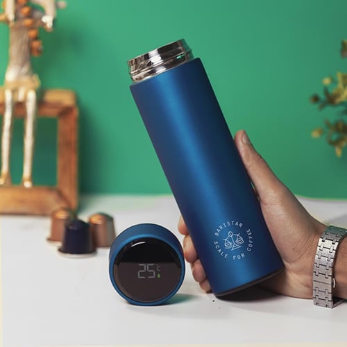 مق ذكي حافظ للحرارة والبرودة أزرق بسعة 450 مل من ب...