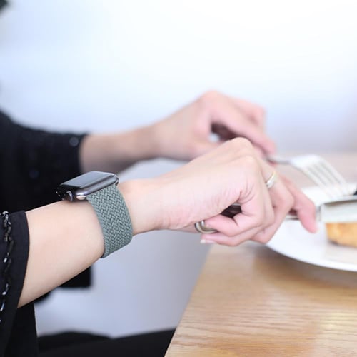 سوار ساعة ابل قماش (زيتي) مقاس 38/40 من نيتزي