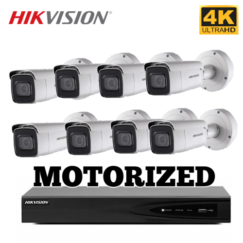 8 كاميرا 8 ميجا IP Motorized- رؤية ليلية 50 متر