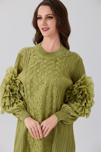 فستان ساتان بليسيه فري سايز