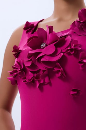 فستان كريب مع الورود