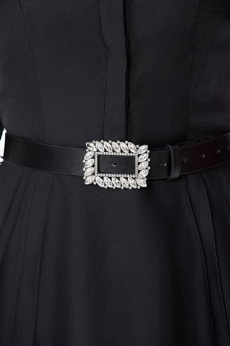 فستان اورغنزا اسود مع كريستال