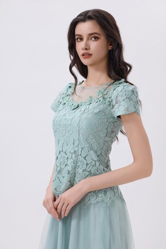 فستان أخر فستقي ميدي