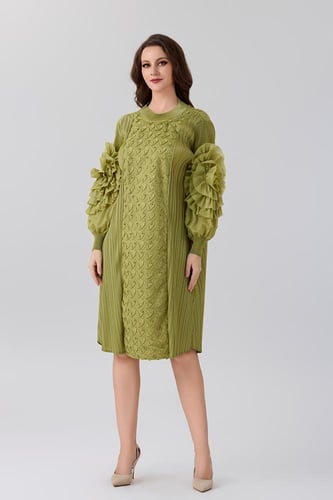 فستان ساتان بليسيه فري سايز