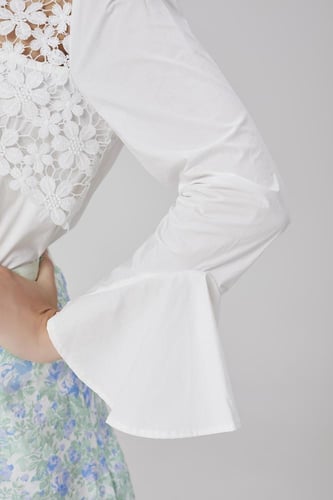 بلوزة قطن مع غيبور