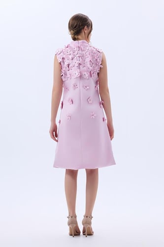 فستان كريب زهري