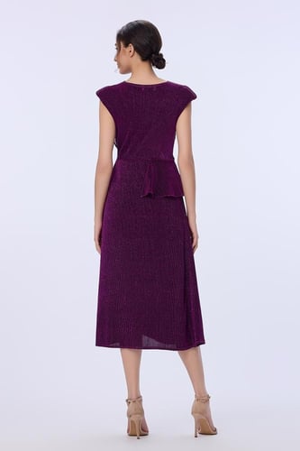 فستان لوريكس عنابي