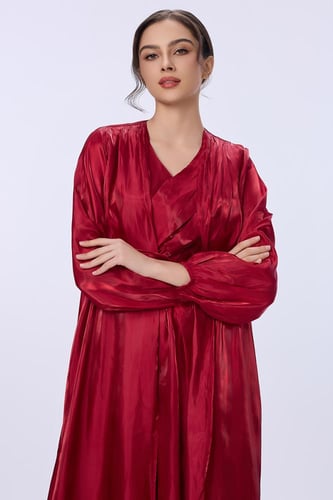 فستان احمر قطعتين