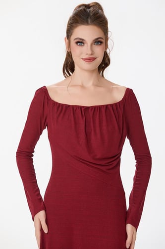 فستان استريتش احمر