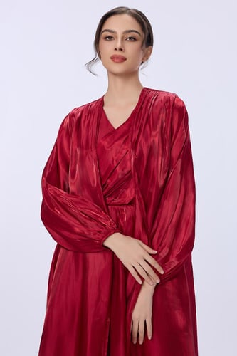 فستان احمر قطعتين