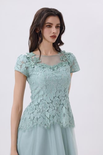 فستان أخر فستقي ميدي