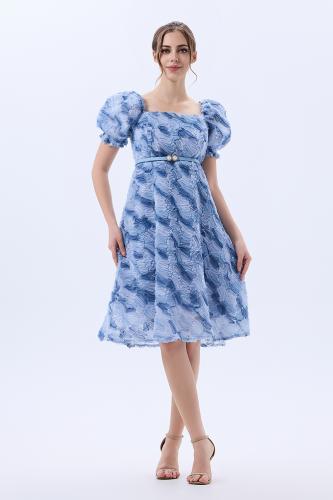 فستان تول مموّج