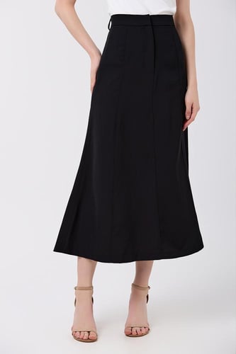 تنورة كريب اسود ناعم