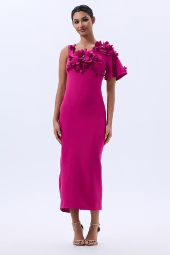 فستان كريب مع الورود