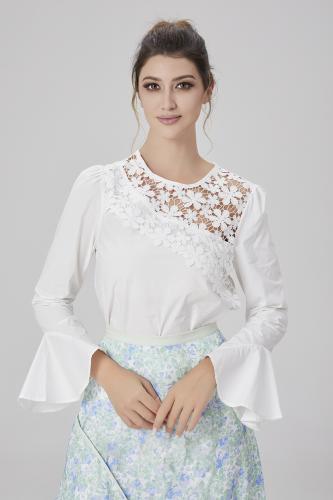 بلوزة قطن مع غيبور