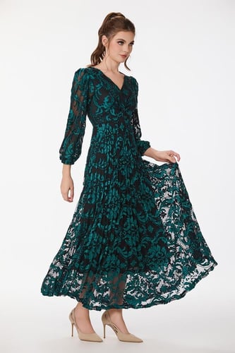 فستان طبع مخمل