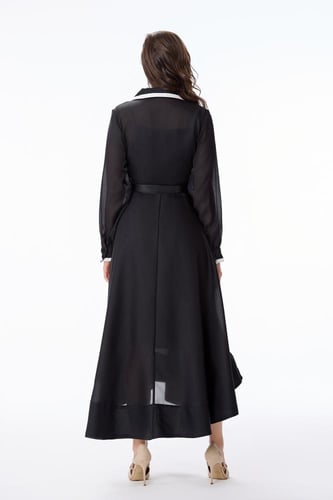 فستان اورغنزا اسود مع كريستال