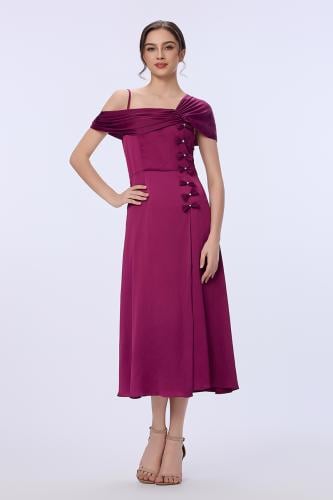 فستان ستان مع فيونكا