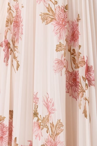 تنورة شيفون بنقشة الورد