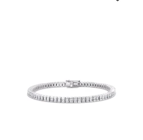 Princess cut tennis bracelet ( 3mm )