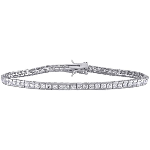 2mm Princess cut tennis bracelet